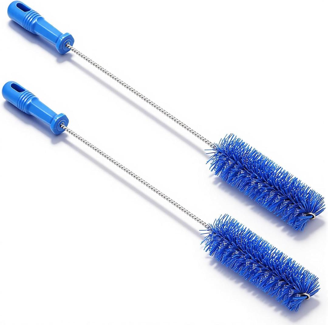 2 Pcs Drain Brush Pipe Cleaning Tube Brush, Blue, 19.7 x 2 Inch