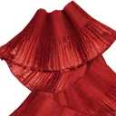 FINGERINSPIRE 3 Yards 3D Gradient Pleated Ruffle Lace Trim 6.1inch Wide Red Chiffon Decorative Ombre Tulle for Bridal Wedding Sewing Craft Decor