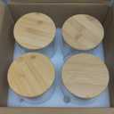 Mfacoy 4 Pack Glass Storage Jars with Airtight Bamboo Lid, 27 OZ Glass Canisters Set with Labels, Glass Food Storage Jar for Kitchen, Clear Container for Candy, Cookie, Coffee Beans, Snacks, Spices