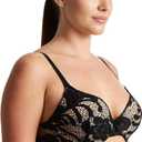 Curve Muse Women's Plus Size Perfect Shape Add 1 Cup Push Up Underwire Lace Bras (XL)