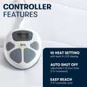 Serta Heated Mattress Pad Twin XL - Deep Pocket, 10 Heat Settings, Auto Shut Off, ETL Certified, Machine Washable, White