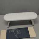 Diesisa Nail Arm Rest, Foldable PU Leather Nail Hand Rest For Manicure, with Soft Nail Mat for Table, Soft Hand Rest for Acrylic Nails/Nail Hand Pillow for Manicure Salon Use-white