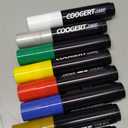 Coogert 8 Vibrant Colors Jumbo Poster Markers, 15MM Thick Permanent Acrylic Graffiti Markers, Wide Tip Paint Marker for Canvas, Posters Board, Fabric, Window, Wood, Teachers,Banner painting supplies