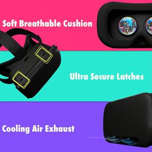 Orzly VR Headset Designed for Nintendo Switch & Switch OLED Console with Adjustable Lens for a Virtual Reality Gaming Experience and for Labo VR  Black  Gift Boxed Edition