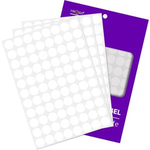 8 x PARLAIM 0.75" Colored Dot Stickers Round Color Coding Labels Polka Circle Dots Price Stickers for Office, Classroom,1320PCS White