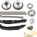 Wahparts 24321-2G111 Timing Chain Kit w/VVT Gear Compatible with 2011-2019 Hyundai Sonata SantaFe Sport Kia Optima Sorento Sportage 2.4L 2.0L L4 24350-2G750 24322-2G350