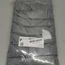 Smiry Waterproof Pu Leather Seat Covers for Dining Room Chairs Set of 8, Stretch Fit Removable Washable Kitchen Chair Seat Slipcovers Protector, No Rear Covers, Grey