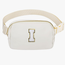 Pack Of 2 Birthday Gifts Christmas Personalized Gift for 4 5 6 7 8 9 10 11 12 13 14 Year old Girls Teen Sister Kid Initial Letter Fanny Pack Trendy Stuff Crossbody Bag White Letter I