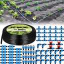 Tondiamo 1000 ft 5/8 Inch Drip Tape Irrigation Tubing Kit 16 Mil 6 Spacing Hose Garden Landscape Irrigation System Automatic Equipment for Farms