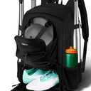 COMECOI Baseball Bag, Baseball Backpack with Helmet Shoes Bag for Youth, Adult, Lightweight Softball Bag with Fence Hook Hold TBall Bat, Baseball Glove, Helmet, Caps, All Gear