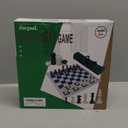 Juegoal 20" Portable Chess & Checkers Set, 2 in 1 Travel Board Games for Kids and Adults, Folding Roll up Chess Game Sets, Extra 26 Checker Pieces, Tournament Thick Mousepad Mat with Storage Bag