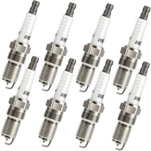Iridium Spark Plugs 8 Pack 7164 TR55IX Compatible with 1997-2010 Ford F150 V8 4.6 5.4, Ford Expedition Explorer Mustang, Cadillac, Chevy, GMC, Lincoln, Buick, Mercury Vehicles 4.1-8.1L