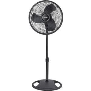 Lasko 2521 16 Inch 3-Speed Quiet Adjustable Tilting Wide-Area Oscillating Standing Pedestal Fan for Bedroom, Kitchen, Home, and Office, Black