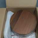 Extra Large Glass Salad Bowl Set, 4.8Qt Mixing Bowl with Acacia Wood Lid, Base and Salad Serving Utensils, Ribbed Serving Bowl Trifle Bowl, Practical Salad Bowls for Kitchen, Parties,Christmas