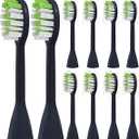 Toothbrush Replacement Heads Compatible with Philips One Series Sonicare Battery Toothbrush HY1100/04 BD1002/AZ, 10 Pack Replacement Heads, Soft Bristles, NavyBlue