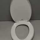 Bemis 7300SLEC Slow Close Toilet Seat, Easy Clean Hinges and Durable Plastic Seat, Made in USA, Elongated, White