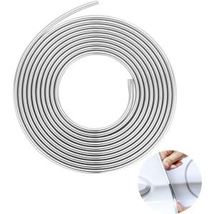 Car Door Edge Guards Chrome Silver Universal U Shape Moulding Trim Strip Automotive Guard Door Protector Decorative for Sedans, Trucks, SUV, ATV (32FT, Silver)