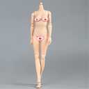 1/6 Scale Female Figure Body, Female Pale Skin Large Bust Half-Seamless Flexible Action Figure Body Doll Collection