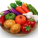 15 Pcs Artificial Vegetables, Fake Vegetables Decorative Vegetables Realistic Vegetables for Kitchen Décor, Display Vegetables Props Fake Potatoes Pumpkin Carrot Tomato Peppers