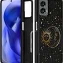 2 x for Moto G 5G 2024 Case Women - Cute Girls Phone Cover Girly Kawaii Aesthetic Unique Design Sun and Moon Heavy Duty Protective Shockproof Military Grade Teens for Motorola Moto G 5G 2024 Cases