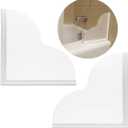 Tub Splash Guard Removable, 2 Pack Bathtub Water Splash Guards,Silicone Base & Acrylic Tub Corner Guards to Keep Water in Tub, Self-Adhesive & Prevent Shower Water from Splashing Out.
