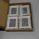 4 Pack Magnetic Picture Frames for Refrigerator - 3.6"x3" Vintage Photo Frames(Photo Size: 3"x2"), Antique Ornate, Paintings, Home & Office Decorative Gift (Silver Gold)