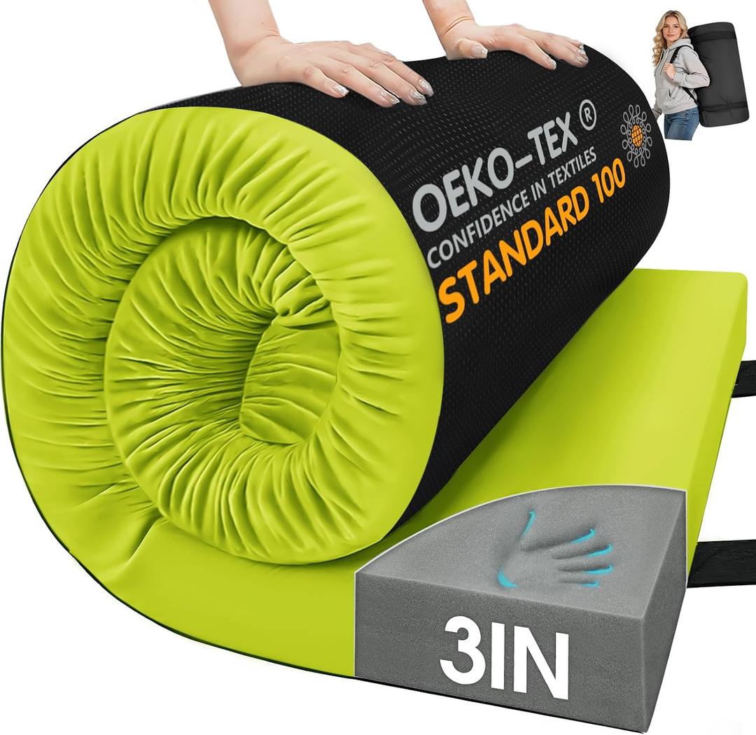 CYMULA Memory Foam Camping Mattress Pad,Sleeping Pad for Camping