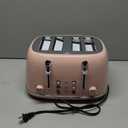 Mueller Retro Toaster 4 Slice with Extra Wide Slots Bagel, Defrost, and Cancel Function, 6 Browning Levels, Dual Independent Controls, Removable Crumb Tray and High Lift Levers, Pink