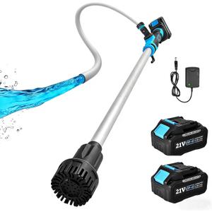 Cordless Stick Water Transfer Pump 720GPH 32FT Head Included 2x4000mAh 21V Battery and Charger 90 Minutes Run Time Battery Water Pump 3/4" Outlet for Garden Farm Hot Tub Pool RV Boat Draining