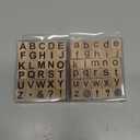 Juvale 60-Piece Wooden Alphabet Letter Stamps Set - 0.6-Inch Square Rubber Blocks - Multipurpose Rubber Stamps for Crafting & Scrapbooking & Stamping Supplies
