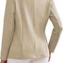 Ahlaray Women's Blazer Business Casual Lapel Collar Long Sleeve Open Front Work Office Suit Jackets Blazer, Medium, Apricot