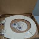 Bemis 500EC Durable Wood Toilet Seat with Easy Clean Hinges, Made in USA, Round, Bone
