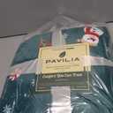 PAVILIA Green Christmas Sherpa Throw Blanket, Gingerbread Snowman Holiday Pattern, Soft Reversible Fleece & Sherpa 60x80 Winter Blanket for Couch & Bed, Cozy Christmas Decor