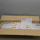 5 Arm Candelabra with Acrylic Lampshade Set of 4 Gold Candelabra for Wedding Table Birthday Party Home Decoration 39.4'' Candle Holder Fit LED Taper Candles