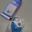 Waterproof Shower Radio, Splash Proof AM/FM Radio with Top Handle for Bathroom Outdoor Use - Built-in Speaker & Adjustable Volume(Blue and White)