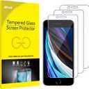 JETech Screen Protector for iPhone SE 3/2 (2022/2020 Edition), 4.7-Inch, Tempered Glass Film, 3-Pack