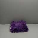 Soft Faux Fur Fluffy Area Rug, Luxury Fuzzy Sheepskin Carpet Rugs for Bedroom Living Room, Shaggy Silky Plush Carpet Bedside Rug Floor Mat, 2ft x 4ft, Purple