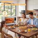 NEWBULIG 30QT Air Fryer Toaster Oven, 13-in-1 Multi-Function Smart Airfryer, Large Countertop Air Fryer Oven, 0-450F Heating Control, 120 Min Timer, Chrome Fry Basket, Interior Light