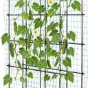 Idzo Arched Trellis for Raised Garden Bed, 70in Stainless Steel Tunnel Vegetable Trellis w PE Coating Protects Against Rust, Space-Saving Cucumber Trellis for Climbing Plants Outdoor, Easy to Maintain