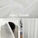 MIULEE 2 Panels Solid Color Sheer Window Curtains Elegant Window Voile Panels/Drapes/Treatment for Bedroom Living Room (54 X 120 Inches Ivory)