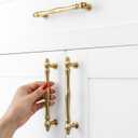 10 Pack 5 Inch Brushed Gold Cabinet Pulls Gold Cabinet Handles Gold Hardware for Kitchen Cabinets 2510 Drawer Dresser Cupboard Bedroom Bathroom