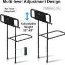 Bed Rails for Elderly Adults Safety, Adjustable Bed Assist Rail with Non-Slip Base, 400 lbs Support Bed Grab Bar for Seniors, Fits Twin Full Queen King Beds