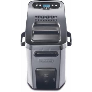DeLonghi Livenza Deep Fryer with EasyClean System, Cool Zone, Adjustable Thermostat, Dishwasher-Safe Parts, Large Capacity, Easy Oil Draining, Stainless Steel