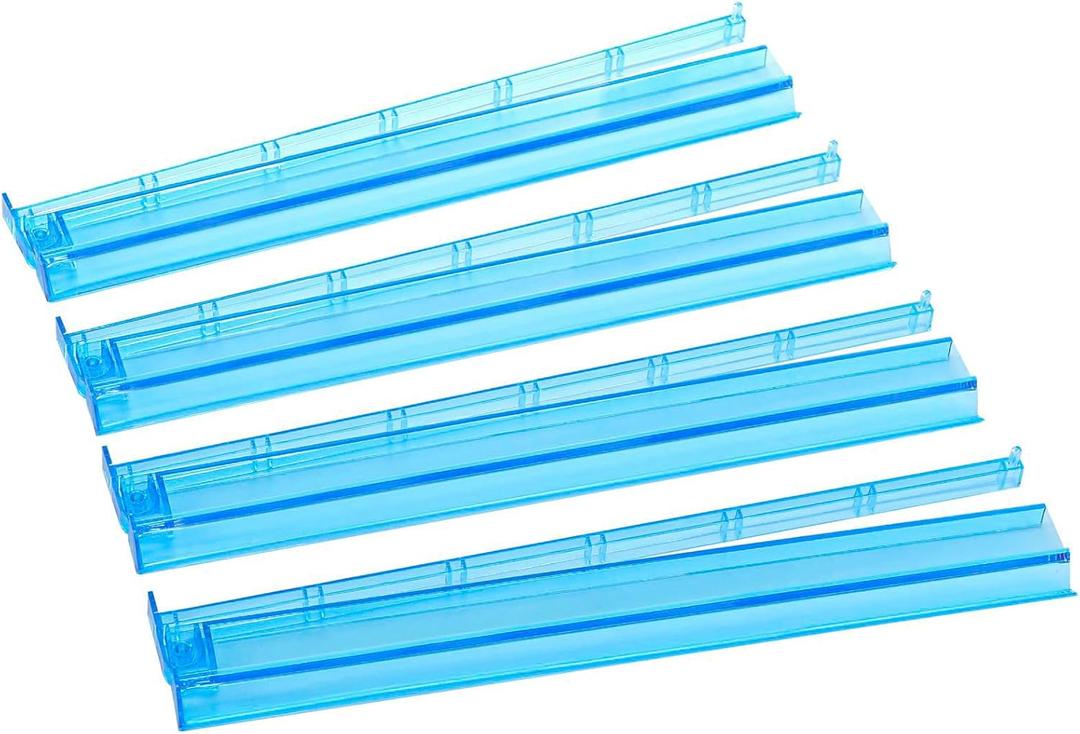 Mahjong All-in-One Tile Rack & Pusher, Blue, Clear Acrylic Mahjong Rack and Pusher Combo, Modern American Mahjong Tile Racks, Set of 4 Mahjong All-in-One Tile Rack & Pusher, Blue, Clear Acrylic Mahjong Rack and Pusher Combo, Modern American Mahjong Tile Racks, Set of 4