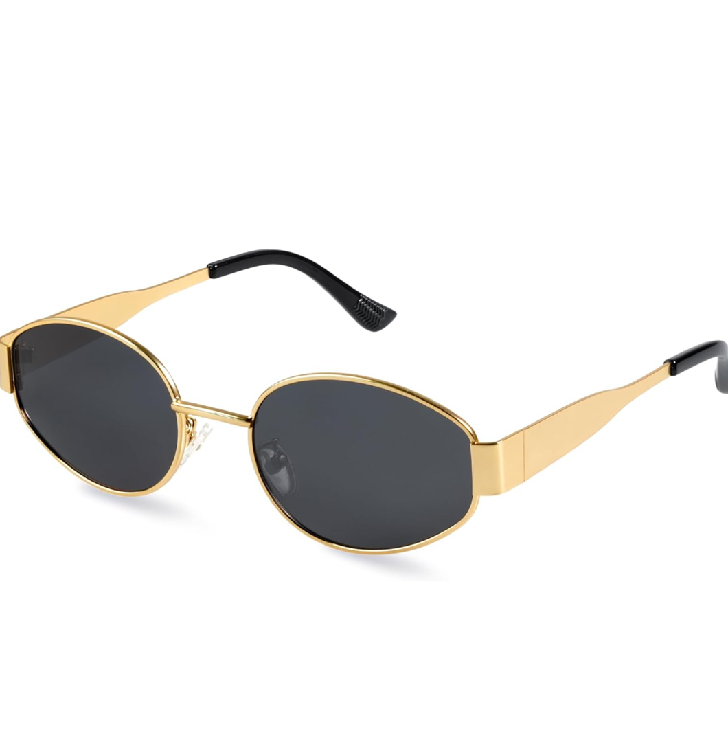 livho 2025 Trendy Oval Sunglasses - Stylish Polarized Shades for Everyday - Retro Metal Frames