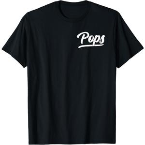 Pops Vintage Retro Father's Day for Papa Grandpa T-Shirt, S