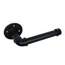 HouseAid Industrial Pipe Toilet Paper Holder, Heavy Duty Rustic Toilet Roll Holder, Vintage Style Steel Paper Holder for Bathroom, Matte Black