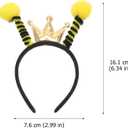 6 x Amosfun Party Bopper Antenna Headband Hair Address Bee Ant Ladybug Hair Band Adult Costume Accessories Birthday Party Favors (Black)
