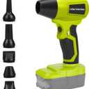 Handheld Leaf Blower for Ryobi 18V Battery, 130,000 RPM Brushless Cordless Blower with 5 Nozzles, Variable Speed, Lightweight Blower for Indoor and Car Interior Cleaning Tasks (No Battery)