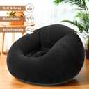 Realspring 9 Pcs Inflatable Bean Bag Chairs for Adults with Electric Air Pump, Blow up Couch Folding Portable Inflatable Couch Lazy Sofa for Outdoor Movie Night Camping (Black,9 Pcs)